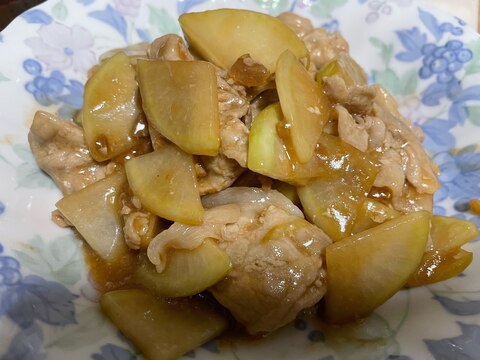 大根と豚肉の生姜焼き